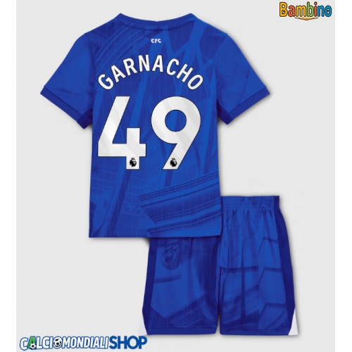 Maglie da calcio Chelsea Alejandro Garnacho #49 Prima Maglia Bambino 2025-26 Manica Corta + Pantaloni corti)